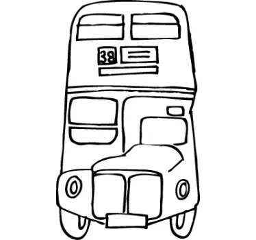 Naklejka dekoracyjna londyński autobus - TenStickers