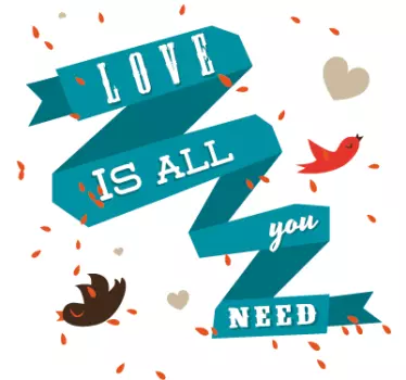 Naklejka dekoracyjna love is all you need - TenStickers