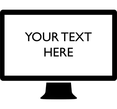 Naklejka dekoracyjna monitor z Twoim tekstem - TenStickers