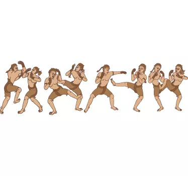 Naklejka dekoracyjna Muay Thai - TenStickers