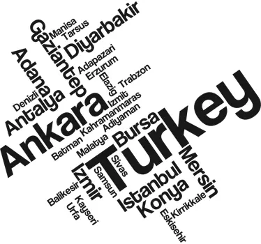 Naklejka dekoracyjna napisy Turcja - TenStickers