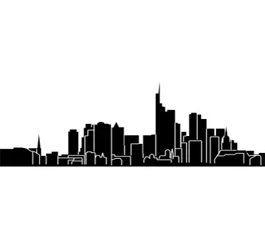 Naklejka dekoracyjna panorama Frankfurt - TenStickers