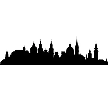 Naklejka dekoracyjna panorama Salzburga - TenStickers