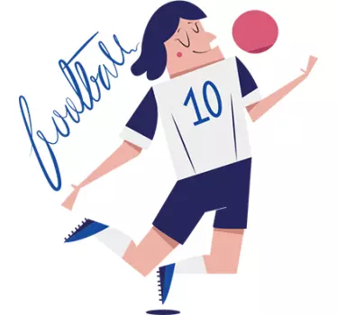 Naklejka dekoracyjna piłkarz nr. 10 - TenStickers