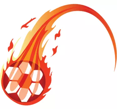 Naklejka dekoracyjna płonąca piłka - TenStickers