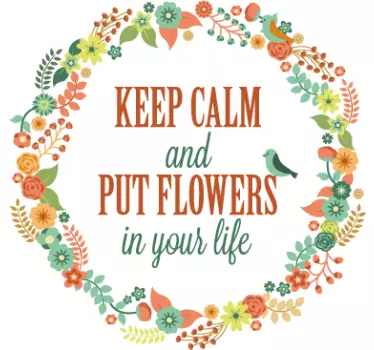 Naklejka dekoracyjna put flowers life - TenStickers