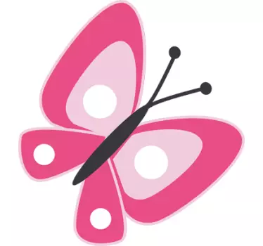 Naklejka dekoracyjna różowy motyl - TenStickers