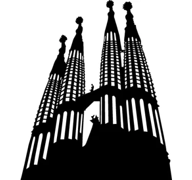 Naklejka dekoracyjna sagrada familia - TenStickers