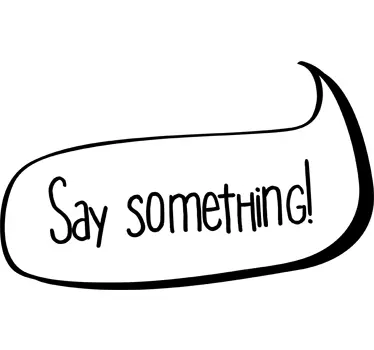 Naklejka dekoracyjna say something - TenStickers