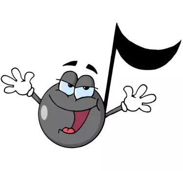 Naklejka dekoracyjna śmieszna nutka - TenStickers