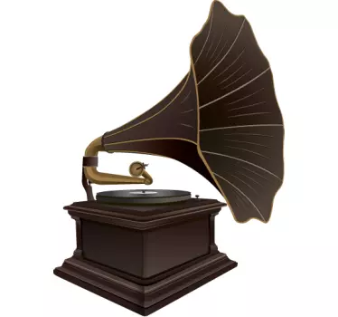 Naklejka dekoracyjna stary gramofon - TenStickers