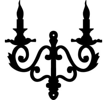 Naklejka dekoracyjna świecznik na ścianę - TenStickers