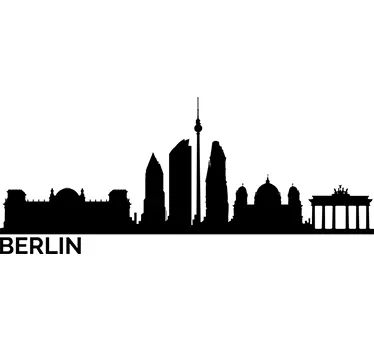 Naklejka dekoracyjna sylwetka Berlina - TenStickers