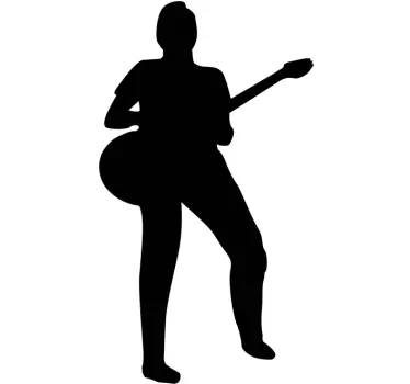 Naklejka dekoracyjna sylwetka gitarzysty - TenStickers