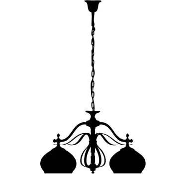 Naklejka dekoracyjna sylwetka lampy - TenStickers