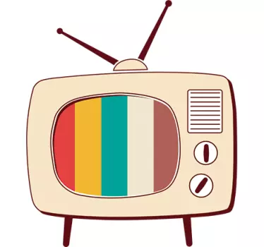 Naklejka dekoracyjna telewizor retro - TenStickers