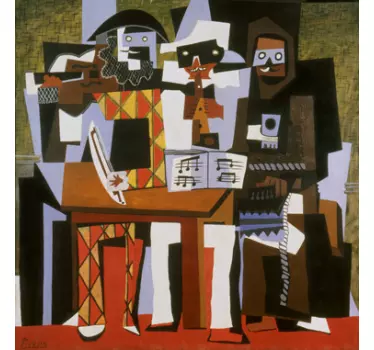 Naklejka dekoracyjna Trzej Muzykanci Picasso - TenStickers