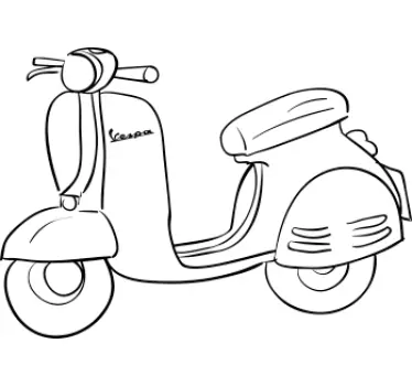 Naklejka dekoracyjna Vespa - TenStickers