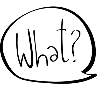 Naklejka dekoracyjna what - TenStickers