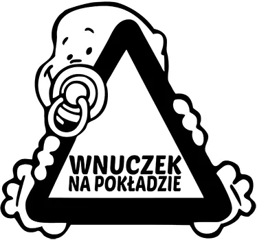 Naklejka na samochód na szybę wnuczek na pokładzie - TenStickers