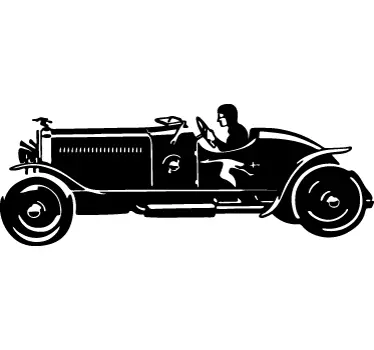 Naklejka dekoracyjna wyścigówka retro - TenStickers