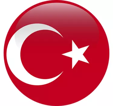 Naklejka dekoracyjna wzór tureckiej flagi - TenStickers