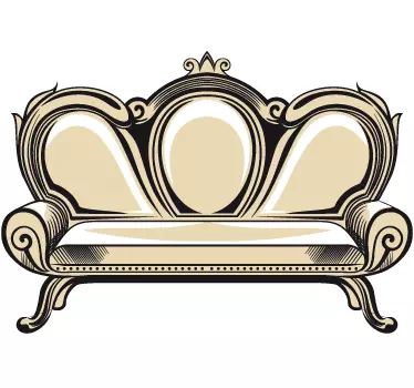 Naklejka dekoracyjna zabytkowa sofa - TenStickers