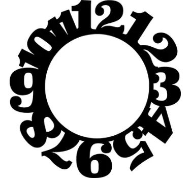 Naklejka dekoracyjna zegar cyfry - TenStickers