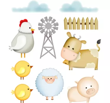 Naklejka dla dzieci farma - TenStickers