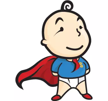 Naklejka dla dzieci mały superbohater - TenStickers