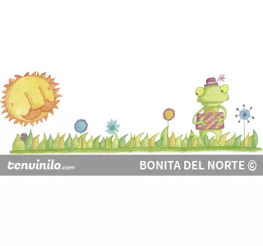 Naklejka dla dzieci Pan Żaba na łące - TenStickers