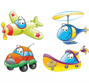 Naklejka dla dzieci pojazdy - TenStickers