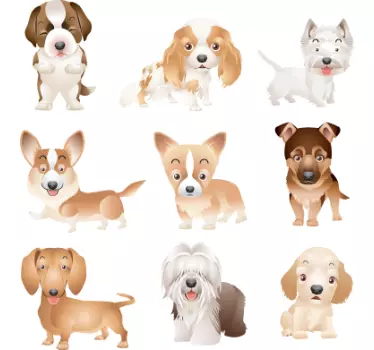 Naklejka dla dzieci szczeniaki - TenStickers