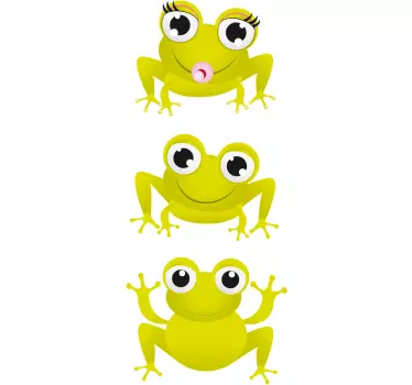 Naklejka dla dzieci trzy żaby - TenStickers