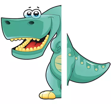 Naklejka dla dzieci - Wesoły Dinozaur - TenStickers