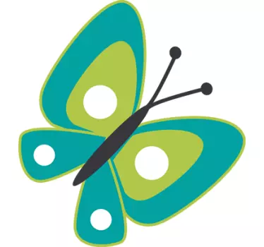 Naklejka dla dzieci zielony motyl - TenStickers