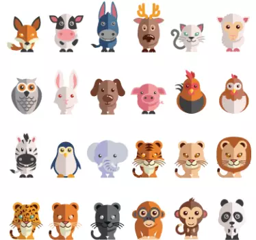 Naklejka dla dzieci zwierzęta - TenStickers