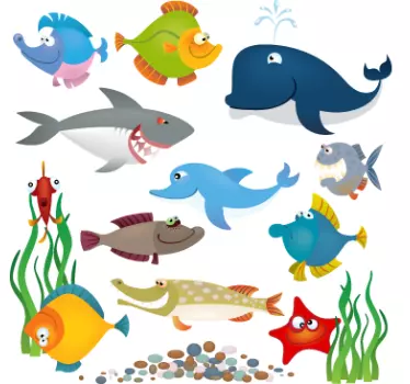 Naklejka dla dzieci zwierzęta morskie - TenStickers