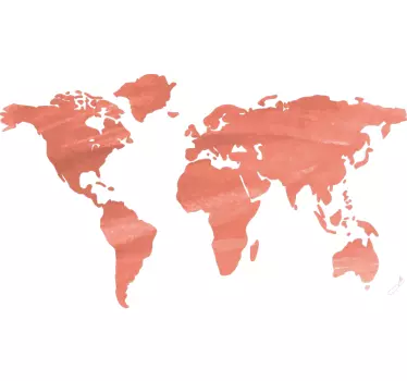 Naklejka na ścianę mapa świata świat kontynenty - TenStickers