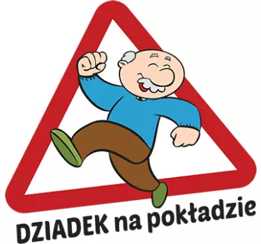 Naklejka dziadek na pokładzie - TenStickers