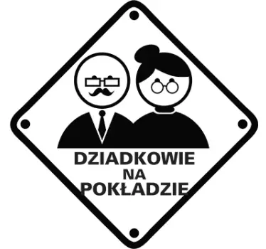 Naklejka dziadkowie na pokładzie - TenStickers