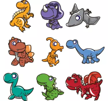 Naklejka dziecięca małe dinozaury - TenStickers