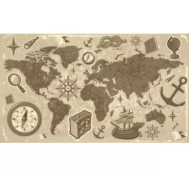 Naklejka dziecięca mapa podróże - TenStickers