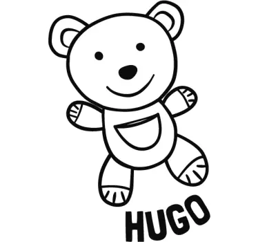Naklejka dziecięca personalizowana Pluszowy Miś - TenStickers