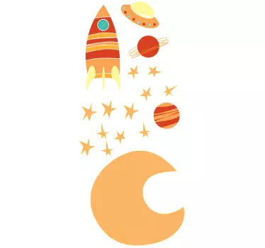 Naklejka na ścianę dla dzieci wszechświat - TenStickers