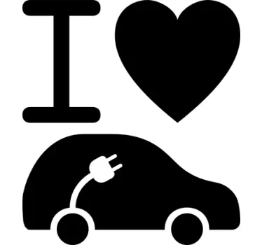 Naklejka elektroniczny samochód - TenStickers