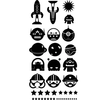 Naklejka elementy kosmosu - TenStickers