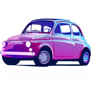 Naklejka fiat 500 - TenStickers