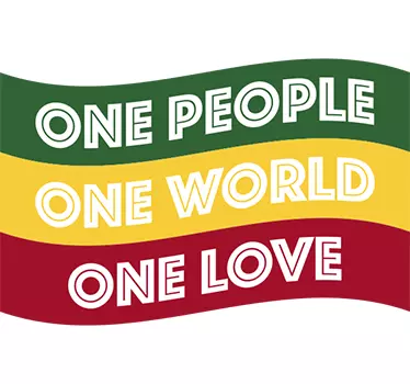 Naklejka flaga rasta one - TenStickers