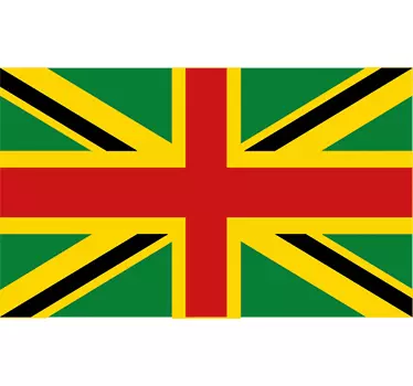 Naklejka flaga rasta Wielka Brytania - TenStickers